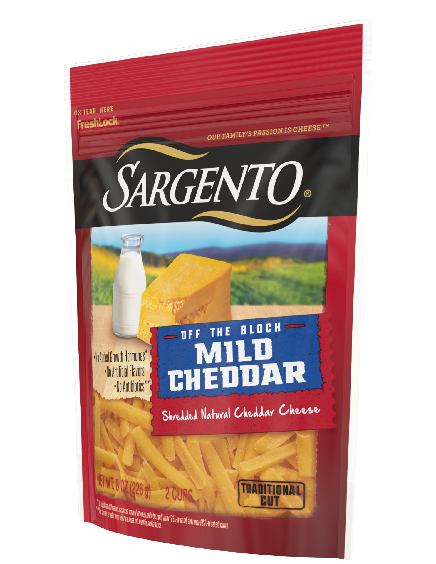 slide 5 of 6, Sargento Shredded Mild Natural Cheddar Cheese, Traditional Cut, 8 oz., 8 oz