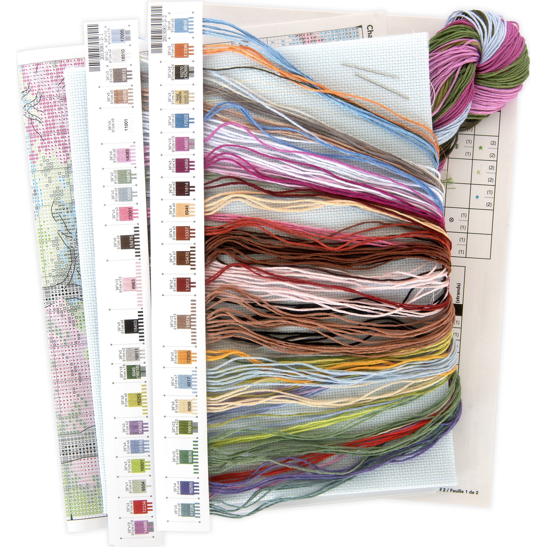 slide 3 of 3, Blossom Garden Counted Cross Stitch Kit By Loops & Threads, 16 in x 12 in