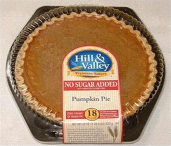 slide 1 of 1, Hill & Valley No Sugar Added Pumpkin Pie, 22 oz