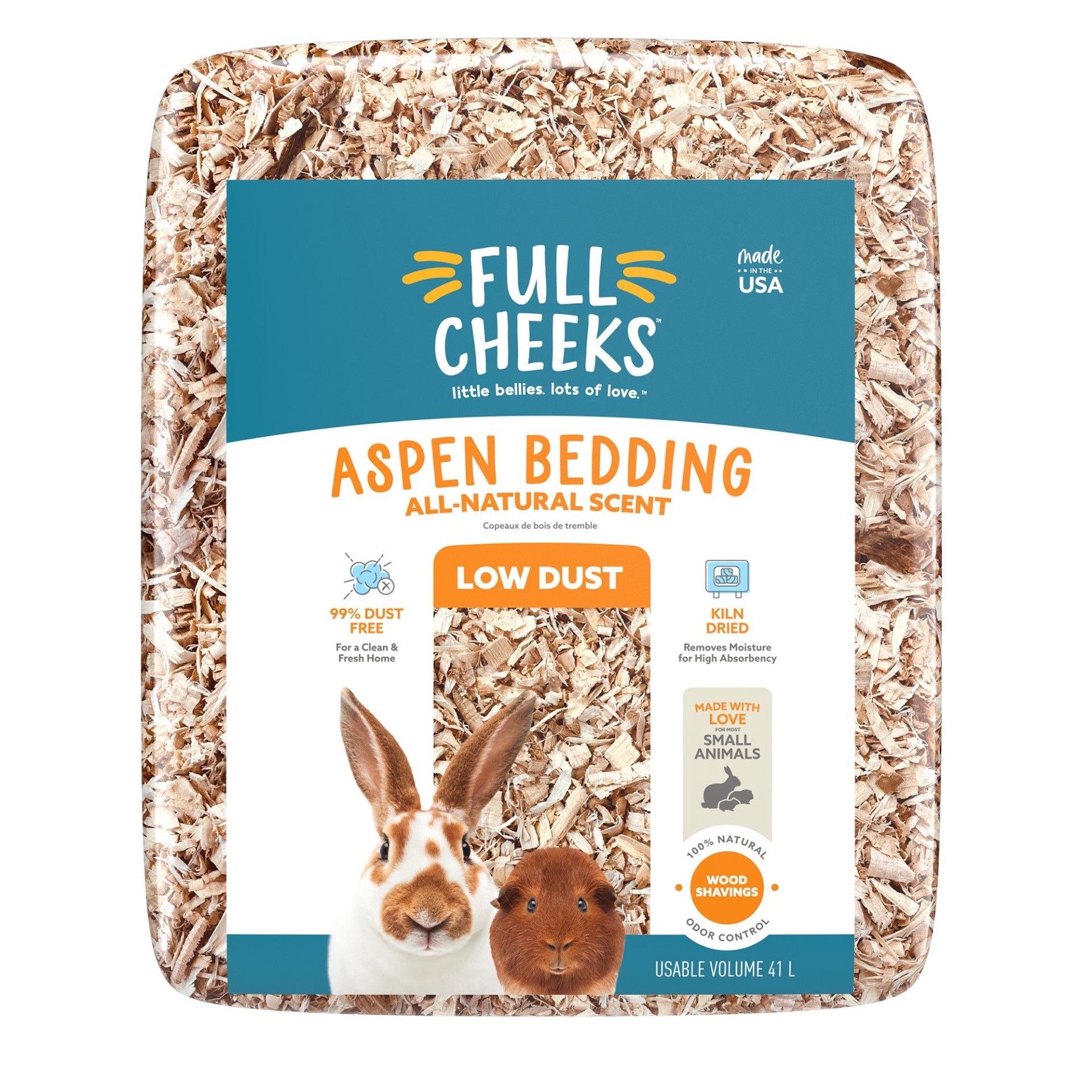 slide 1 of 1, Full Cheeks Small Pet Aspen Bedding, 41 liter