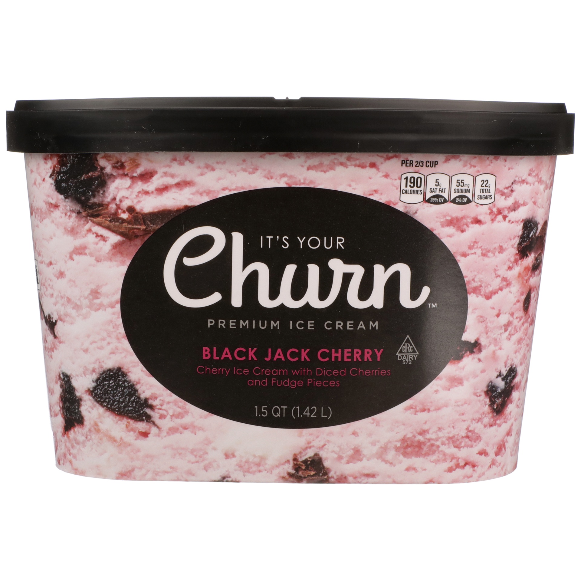 slide 1 of 6, It's Your Churn Black Jack Cherry Ice Cream, 1.5 qt