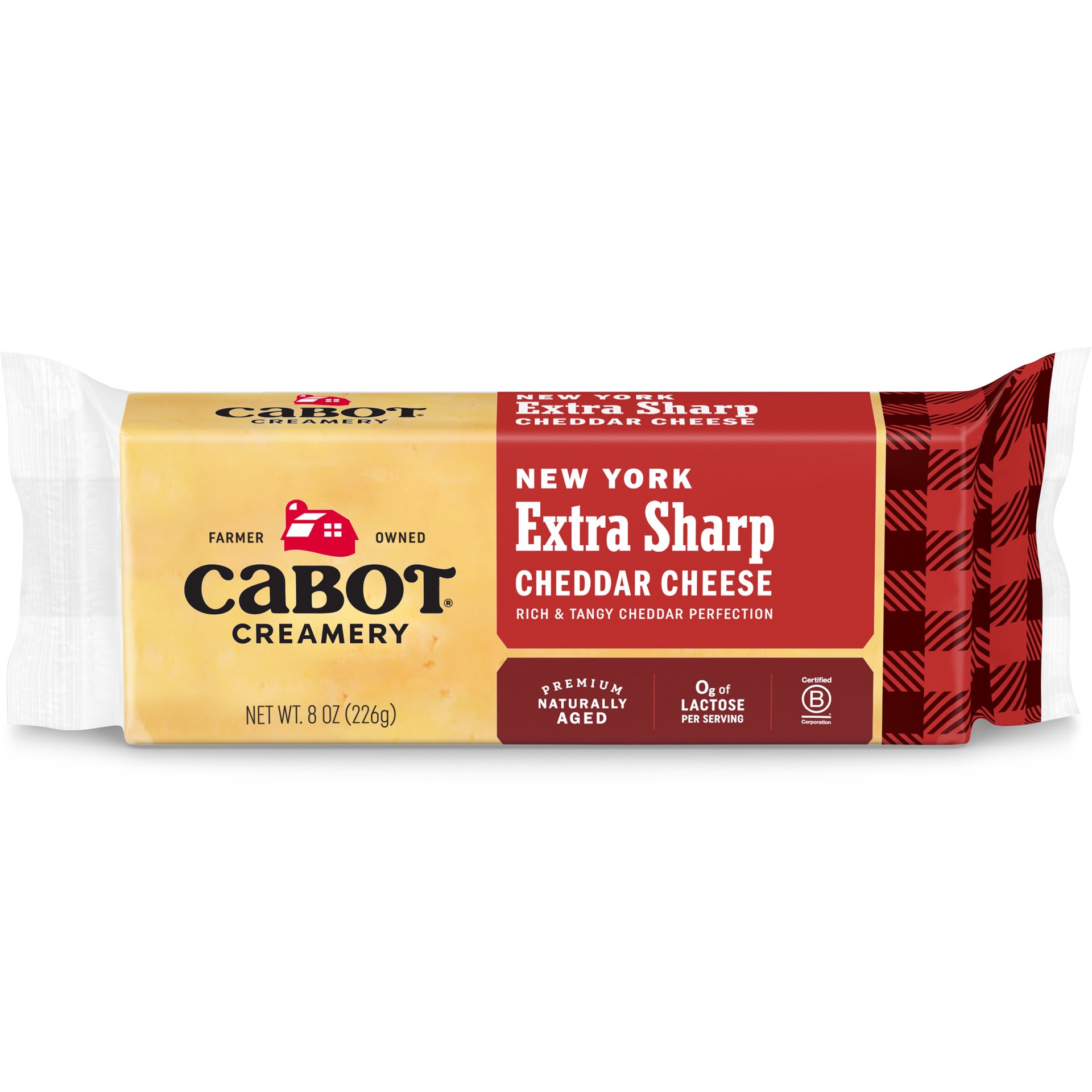 slide 1 of 10, Cabot Creamery Bar New York Extra Sharp Yellow Cheddar Cheese 8 oz, 8 oz