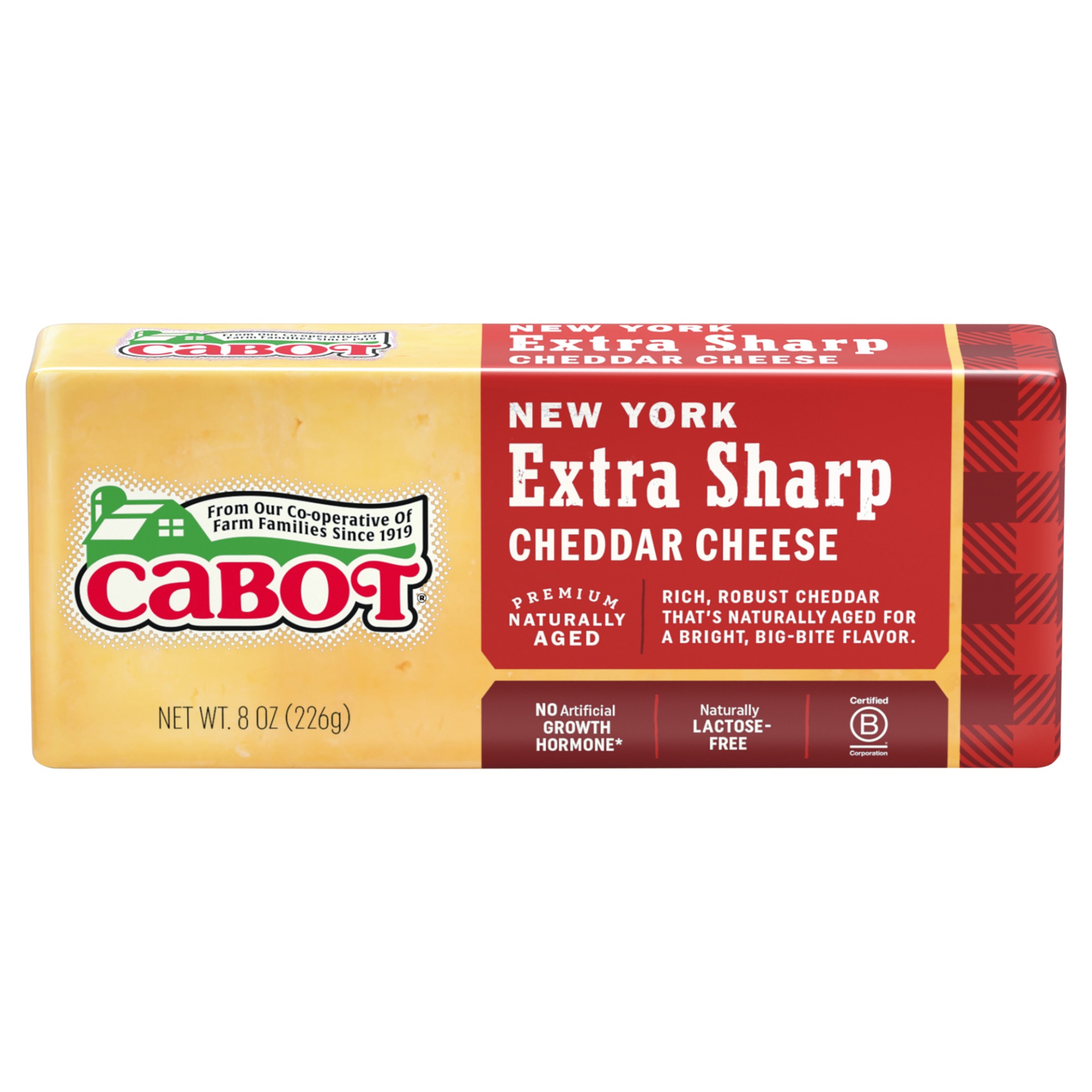 slide 1 of 3, Cabot Ny Extra Sharp Yellow Cheddar Cheese, 8 oz