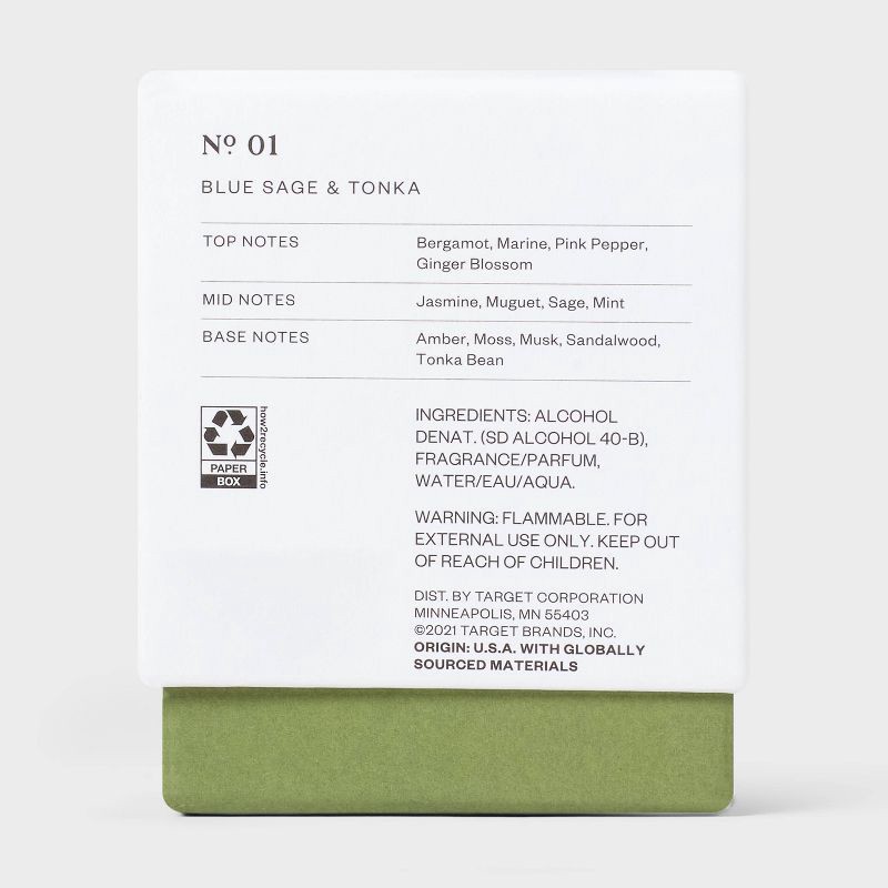 slide 4 of 4, No.1 Blue Sage & Tonka Men's Cologne - Trial Size - 3.4 fl oz - Goodfellow & Co™, 3.4 fl oz