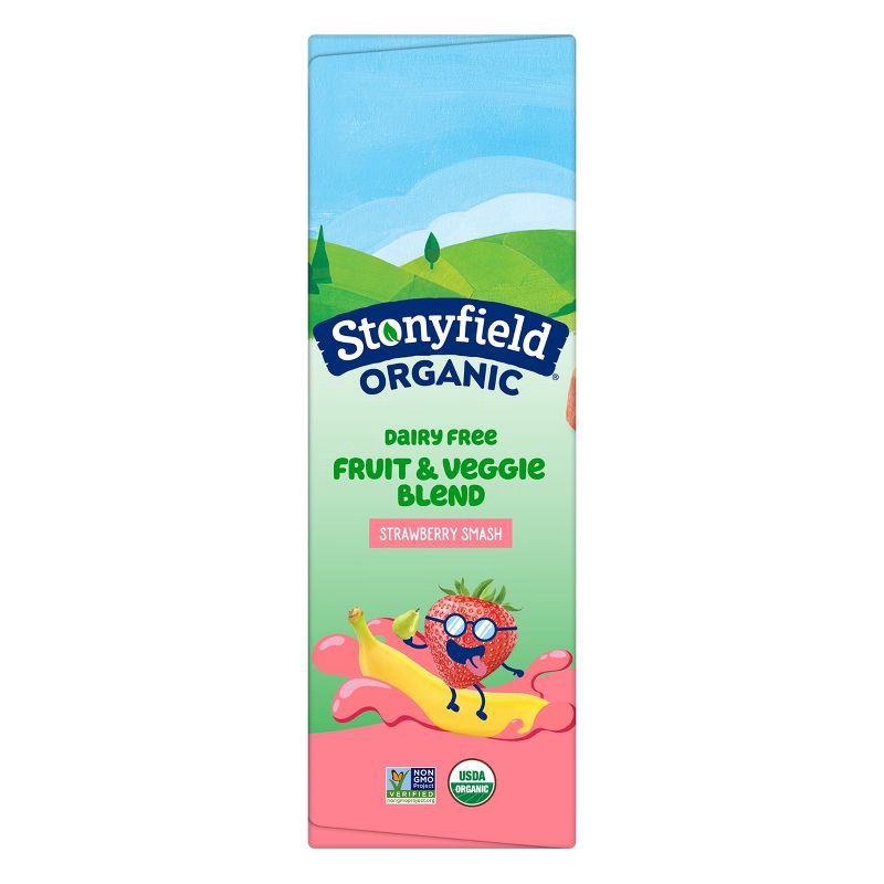 slide 4 of 9, Stonyfield Organic Strawbana Smash Kids' Dairy Free Smoothie - 4ct/3.2oz Pouches, 4 ct; 3.2 oz