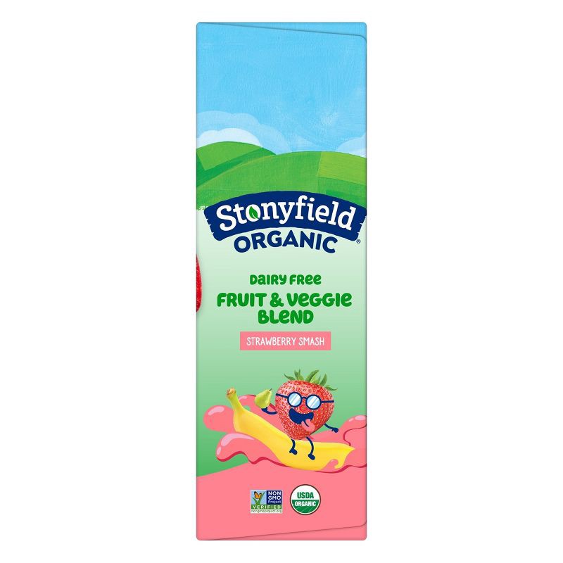 slide 5 of 9, Stonyfield Organic Strawbana Smash Kids' Dairy Free Smoothie - 4ct/3.2oz Pouches, 4 ct; 3.2 oz