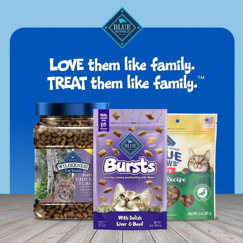 slide 9 of 9, Blue Buffalo Bursts with Chicken, Liver & Beef Crunchy & Creamy Cat Treats - 12oz, 12 oz
