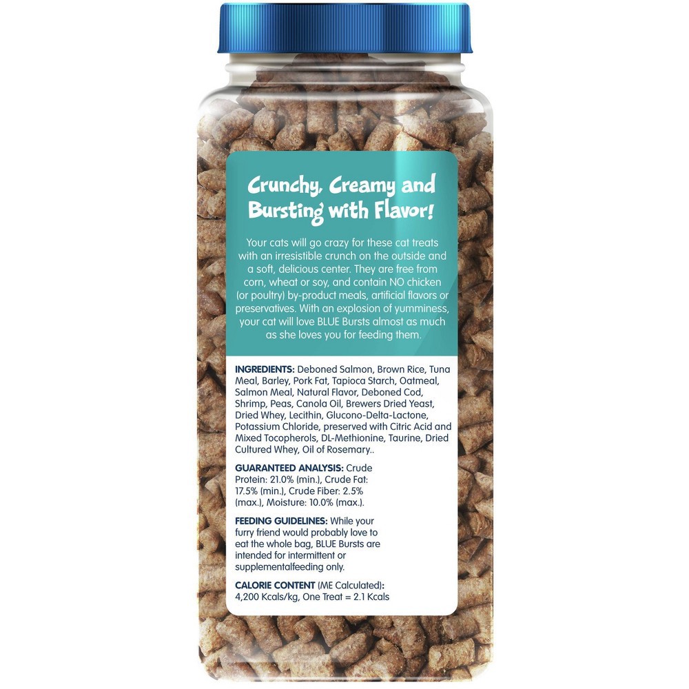 slide 2 of 6, Blue Buffalo Bursts with Savory Seafood Crunchy & Creamy Cat Treats - 12oz, 12 oz