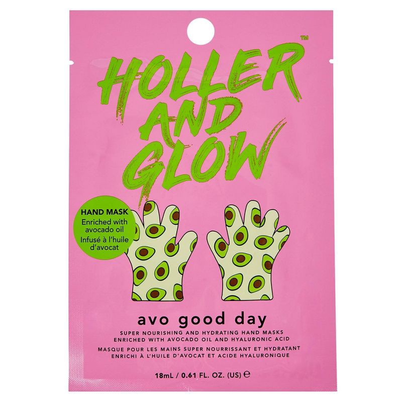 slide 1 of 3, Holler and Glow Avo Good Day Nourishing and Hydrating Hand Mask – 0.61 fl oz, 0.61 fl oz