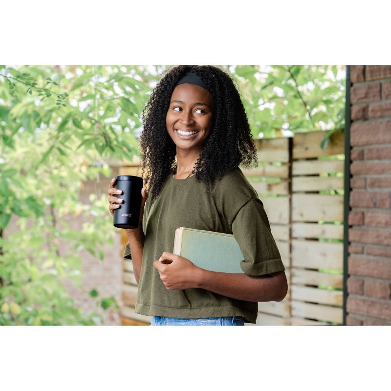 slide 5 of 7, Ello Jones 11oz Vacuum Insulated Stainless Steel Travel Mug Black: Coffee Cup for Hot & Cold Beverages, Dishwasher-Safe, 11 oz