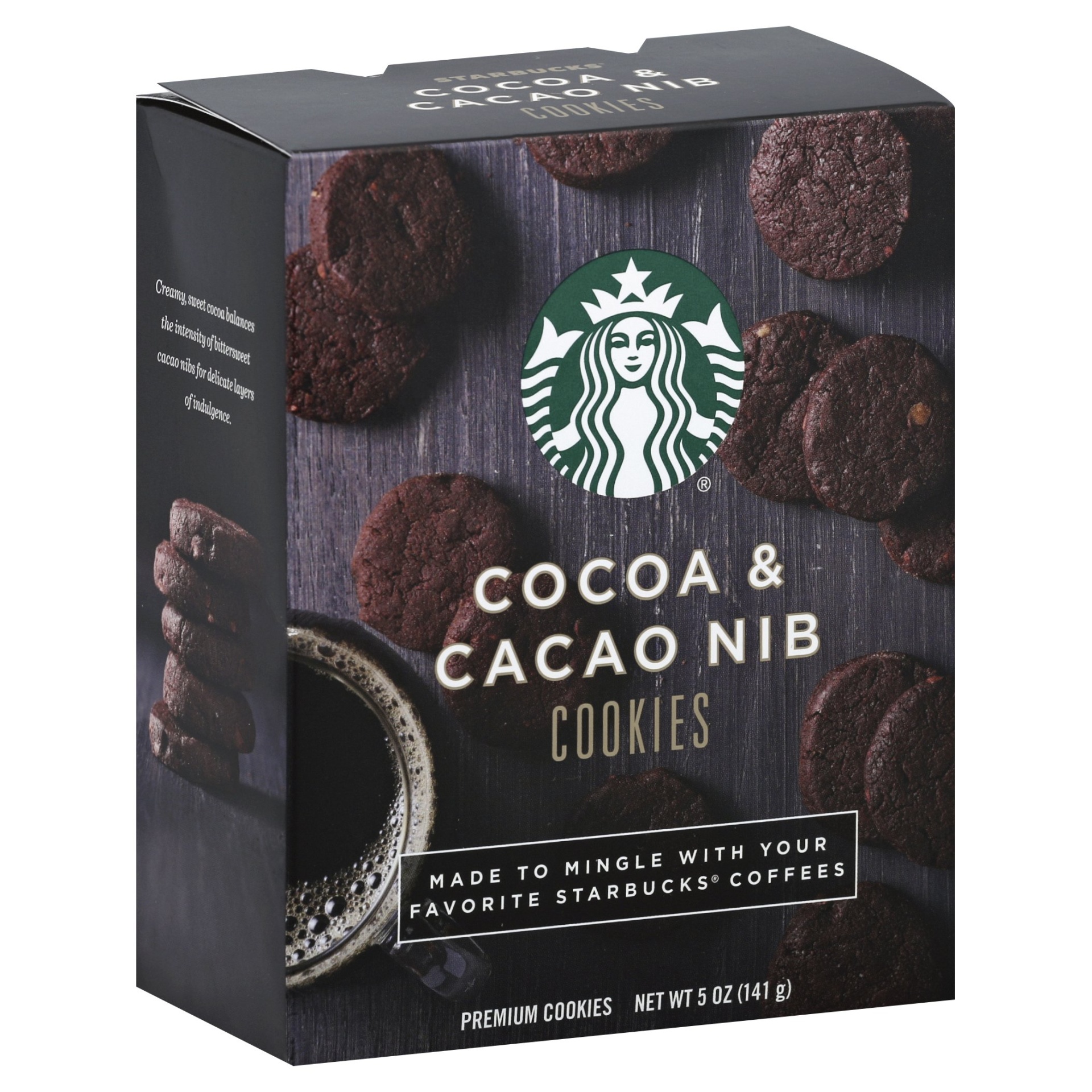 slide 1 of 8, Starbucks Cocoa And Cacao Nib Cookies, 5 oz