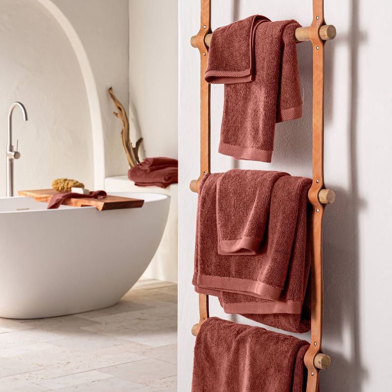 slide 2 of 4, Organic Hand Towel Bronze Brown - Casaluna™: Heavyweight Organic Cotton, Low Lint, Fade-Resistant, 1 ct