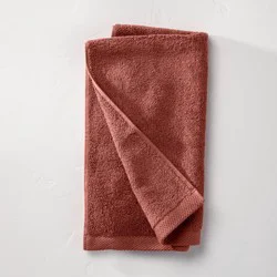 Organic Hand Towel Bronze Brown - Casaluna™: Heavyweight Organic Cotton, Low Lint, Fade-Resistant