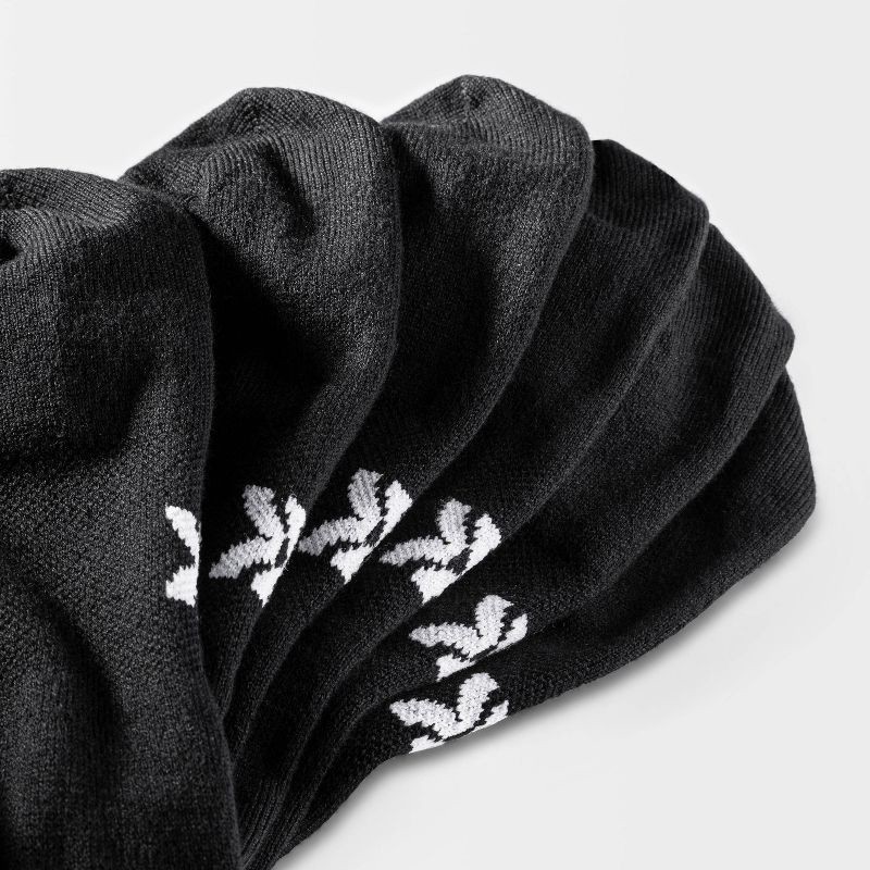 slide 3 of 3, Women's Lightweight Active Mesh 6pk No Show Socks - All In Motion™ Black 4-10: Moisture Wicking, Arch Support, Reinforced Toe, 6 ct