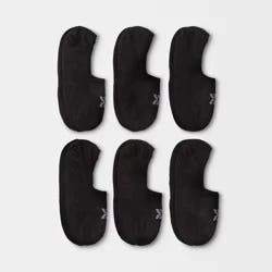 Women's Lightweight 6pk Liner Athletic Socks - All In Motion™ Black 4-10: Moisture Wicking, Flat Seams, Machine Washable
