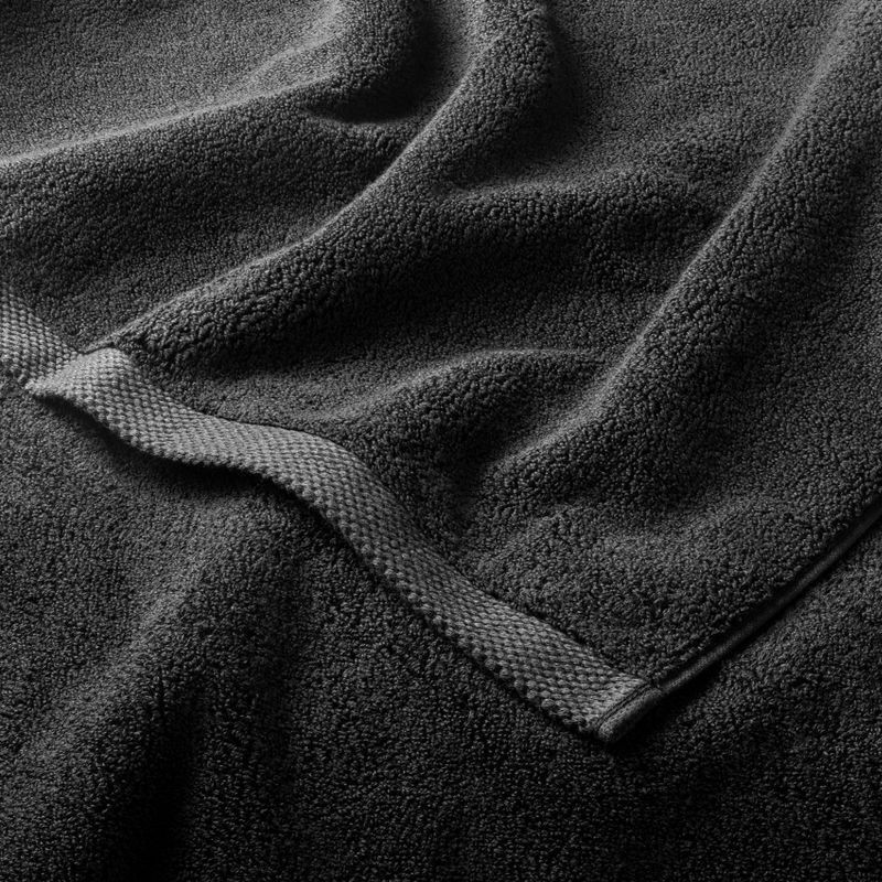 slide 3 of 4, Organic Bath Towel Black - Casaluna™: Heavyweight 550-800 GSM, Fade-Resistant, Low Lint, GOTS Certified, 1 ct