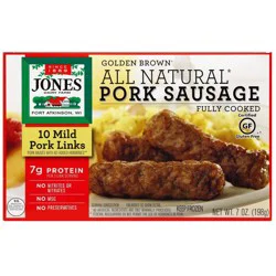 Jones Farm Frozen All Natural Pork Sausage Links - 10ct/7oz