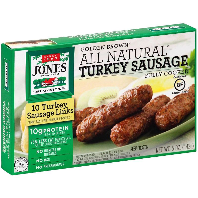 slide 3 of 4, Jones Dairy Farm Frozen All Natural Turkey Sausage Links - 10ct/5oz, 10 ct; 5 oz