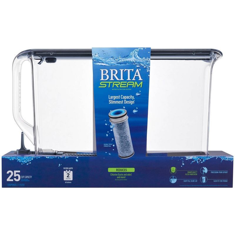 slide 7 of 7, Brita Stream 25-Cup Dispenser - Slate, 1 ct