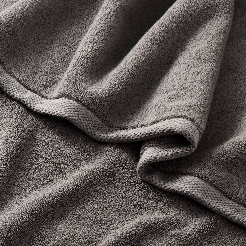 slide 3 of 4, Organic Bath Sheet Dark Gray - Casaluna™: 100% Organic Cotton, Heavyweight 550-800 GSM, Low Lint, Machine Washable, 1 ct