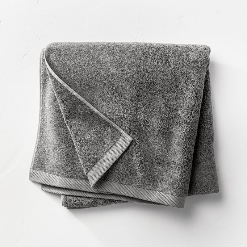 slide 1 of 4, Organic Bath Sheet Dark Gray - Casaluna™, 1 ct