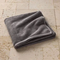 Organic Bath Sheet Dark Gray - Casaluna™: 100% Organic Cotton, Heavyweight 550-800 GSM, Low Lint, Machine Washable
