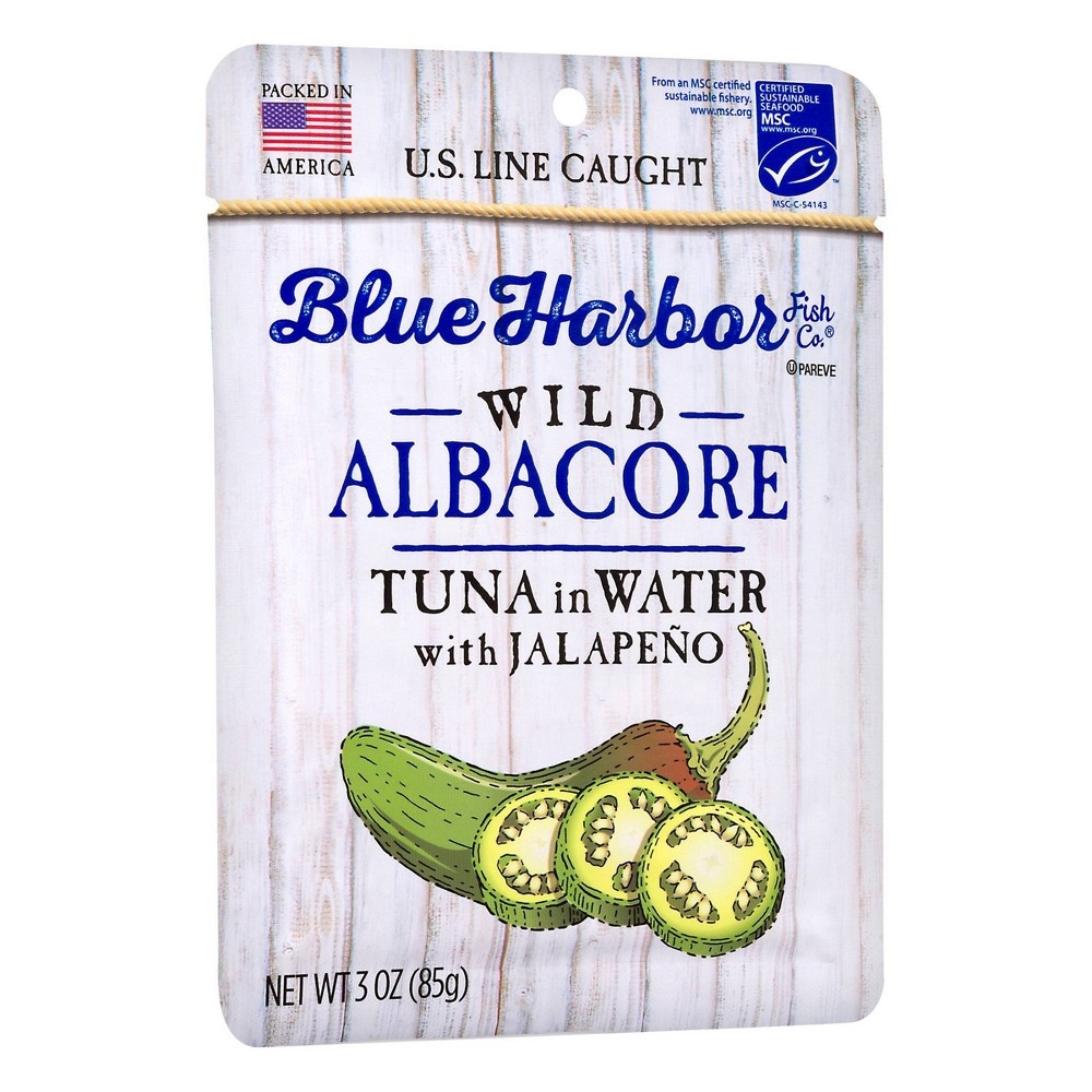 slide 3 of 3, Blue Harbor Fish Co. Blue Harbor Albacore Tuna Pouch Jalepeno, 3 oz