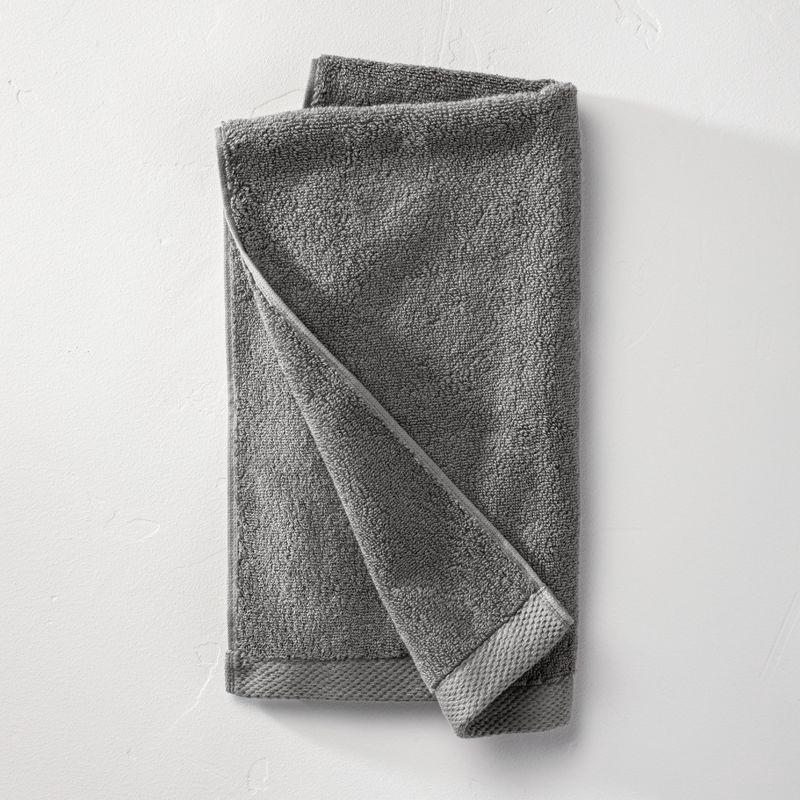 slide 1 of 4, Organic Hand Towel Dark Gray - Casaluna™, 1 ct