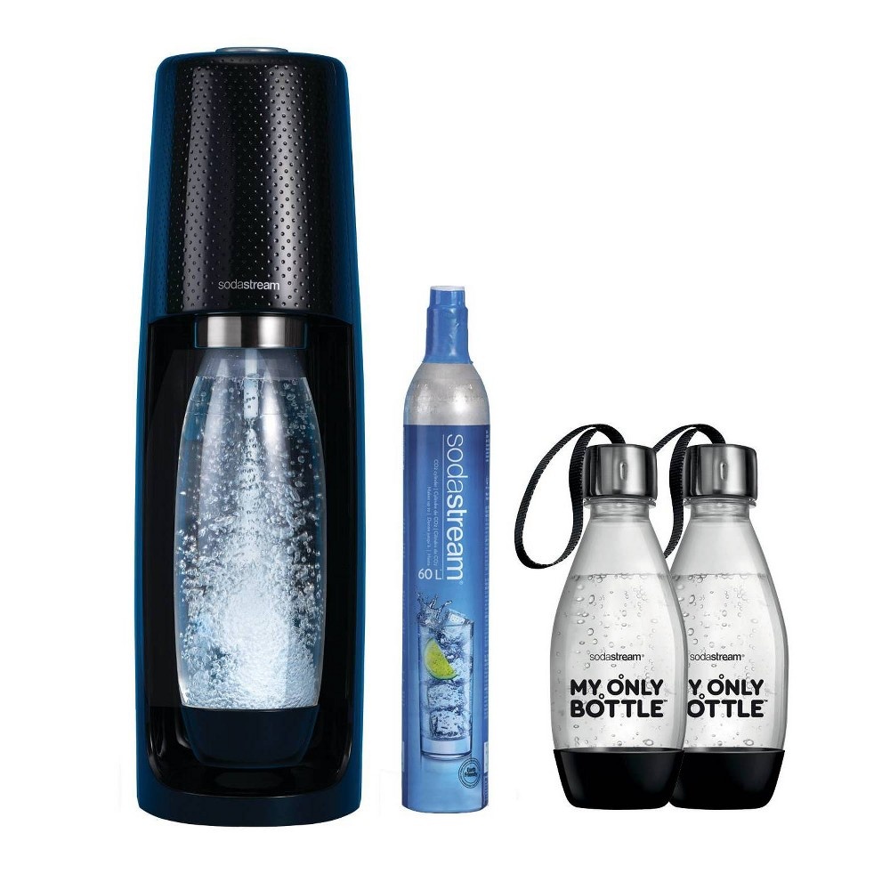 slide 6 of 7, SodaStream Fizzi Sparkling Water Maker with CO2 Carbonator and 2 Extra Bottles - Black, 1 ct