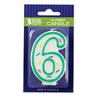 slide 1 of 1, Bakery Crafts Bday Candle No.6, 1 ct