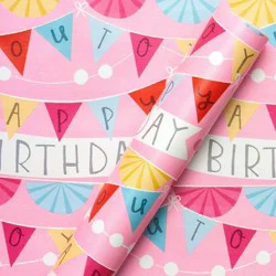 20 Sq Ft Birthday Banner Wrapping Paper - Spritz™