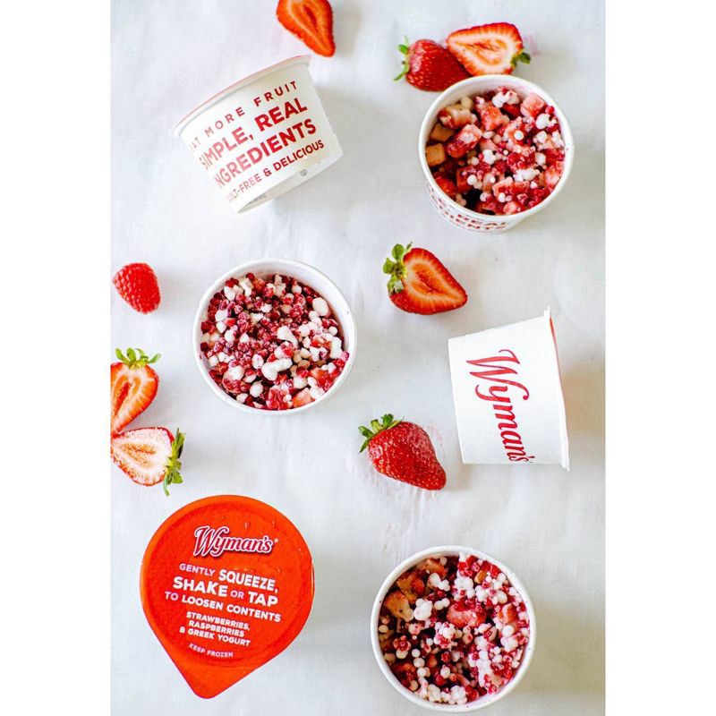 slide 3 of 3, Wyman's Just Fruit Frozen Raspberries & Strawberries with Greek Yogurt Bites - 4ct/9.2oz, 4 ct; 9.2 oz