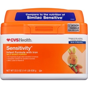 slide 1 of 1, CVS Health Sensitivity Infant Formula With Iron, 22.5 oz