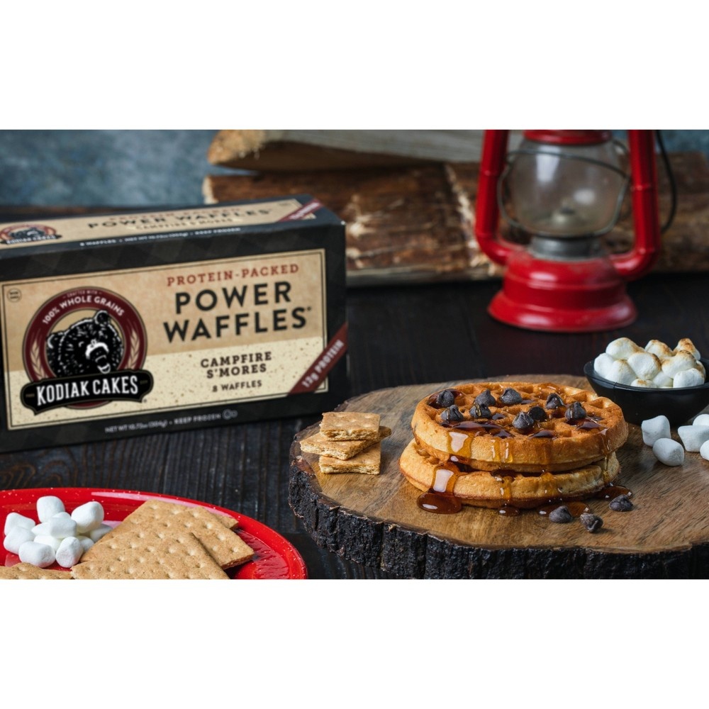 slide 5 of 7, Kodiak Cakes Power Waffles S'Mores Frozen Waffles, 10.72 oz