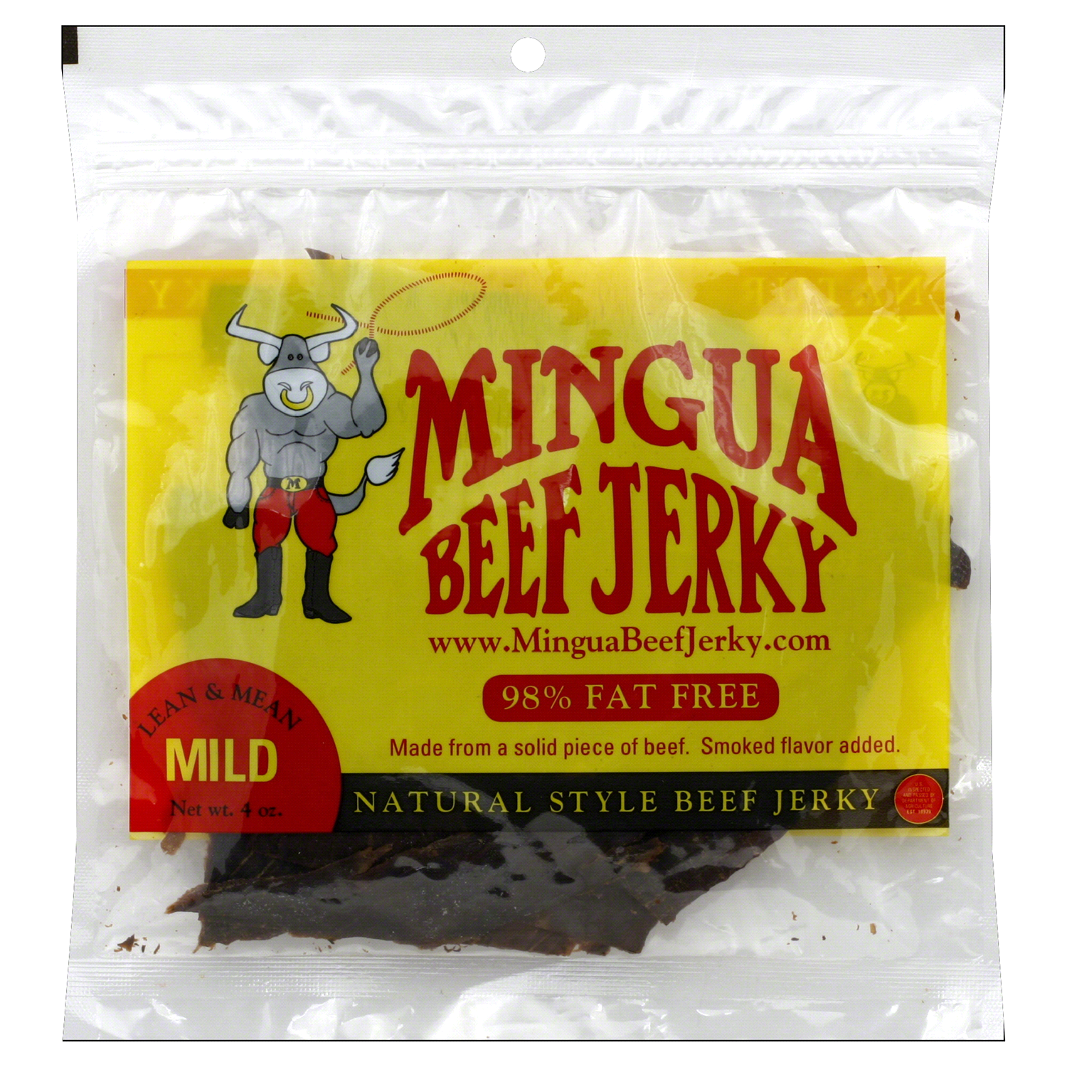 slide 1 of 1, Mingua Beef Jerky, Mild, 3.5 oz