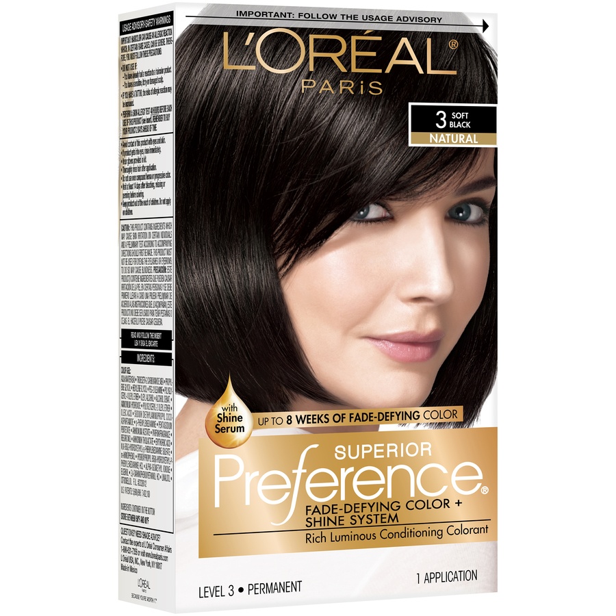 slide 4 of 8, L'Oréal Superior Preference Fade-Defying Color + Shine System - 6.5 fl oz - 3 Soft Black - 1 Kit, 6.5 fl oz