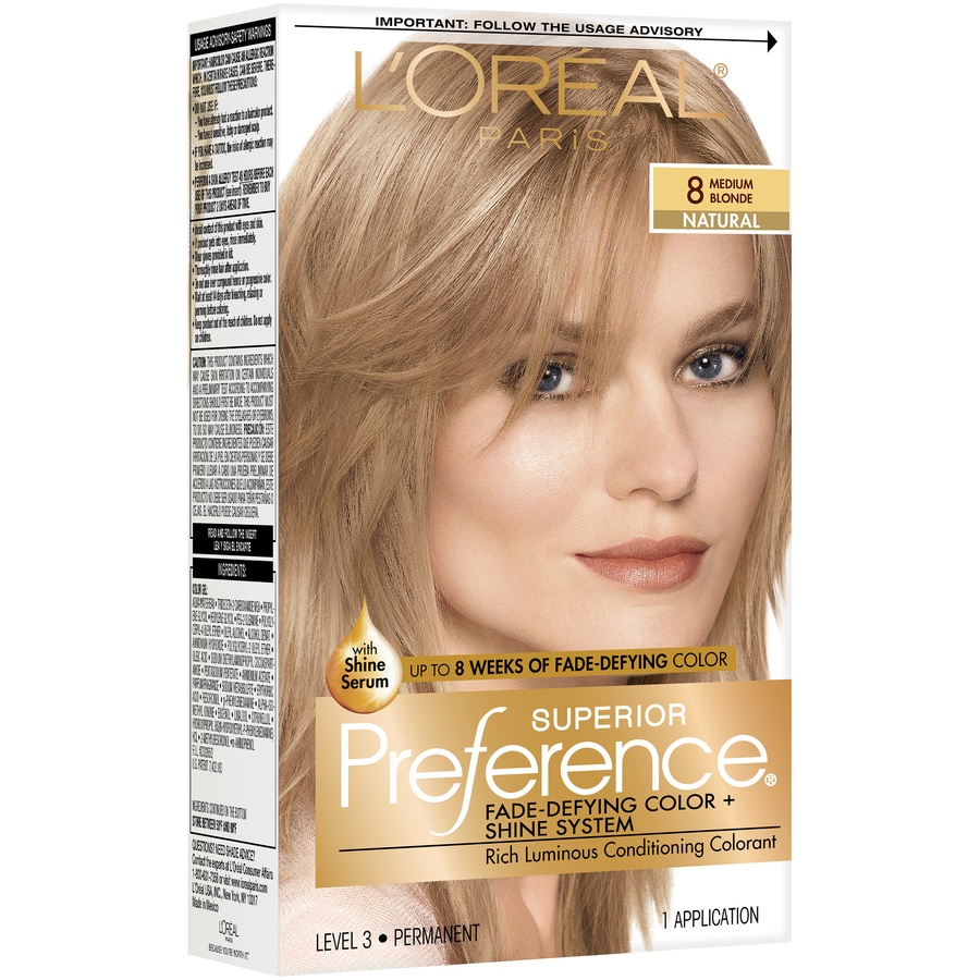 slide 8 of 8, L'Oréal Superior Preference Fade-Defying Color + Shine System - 6.5 fl oz - 8 M Blonde - 1 Kit, 6.5 fl oz