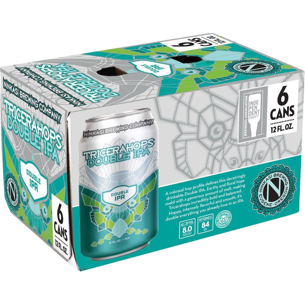 slide 1 of 1, Ninkasi Brewing Company Ninkasi Tricerahops Double IPA Beer - 6pk/12 fl oz Cans, 6 ct; 12 fl oz