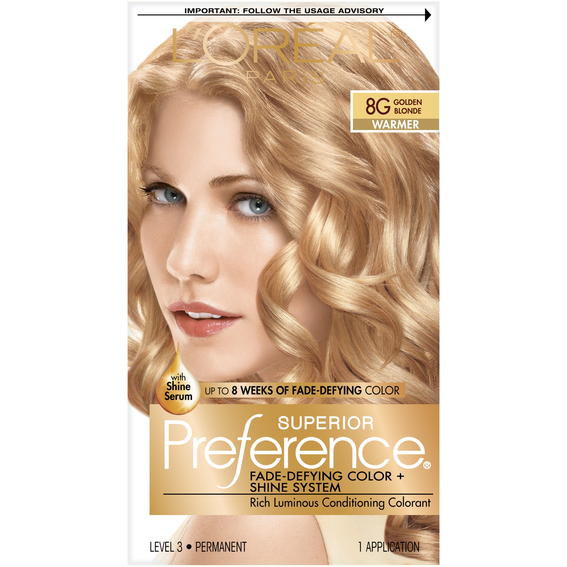 slide 7 of 8, L'Oréal Superior Preference Fade-Defying Color + Shine System - 6.5 fl oz - 8G Golden Blonde - 1 Kit, 6.5 fl oz