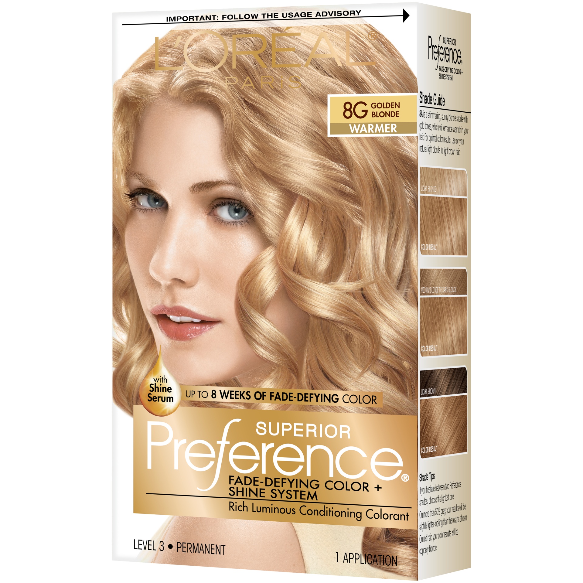 slide 5 of 8, L'Oréal Superior Preference Fade-Defying Color + Shine System - 6.5 fl oz - 8G Golden Blonde - 1 Kit, 6.5 fl oz