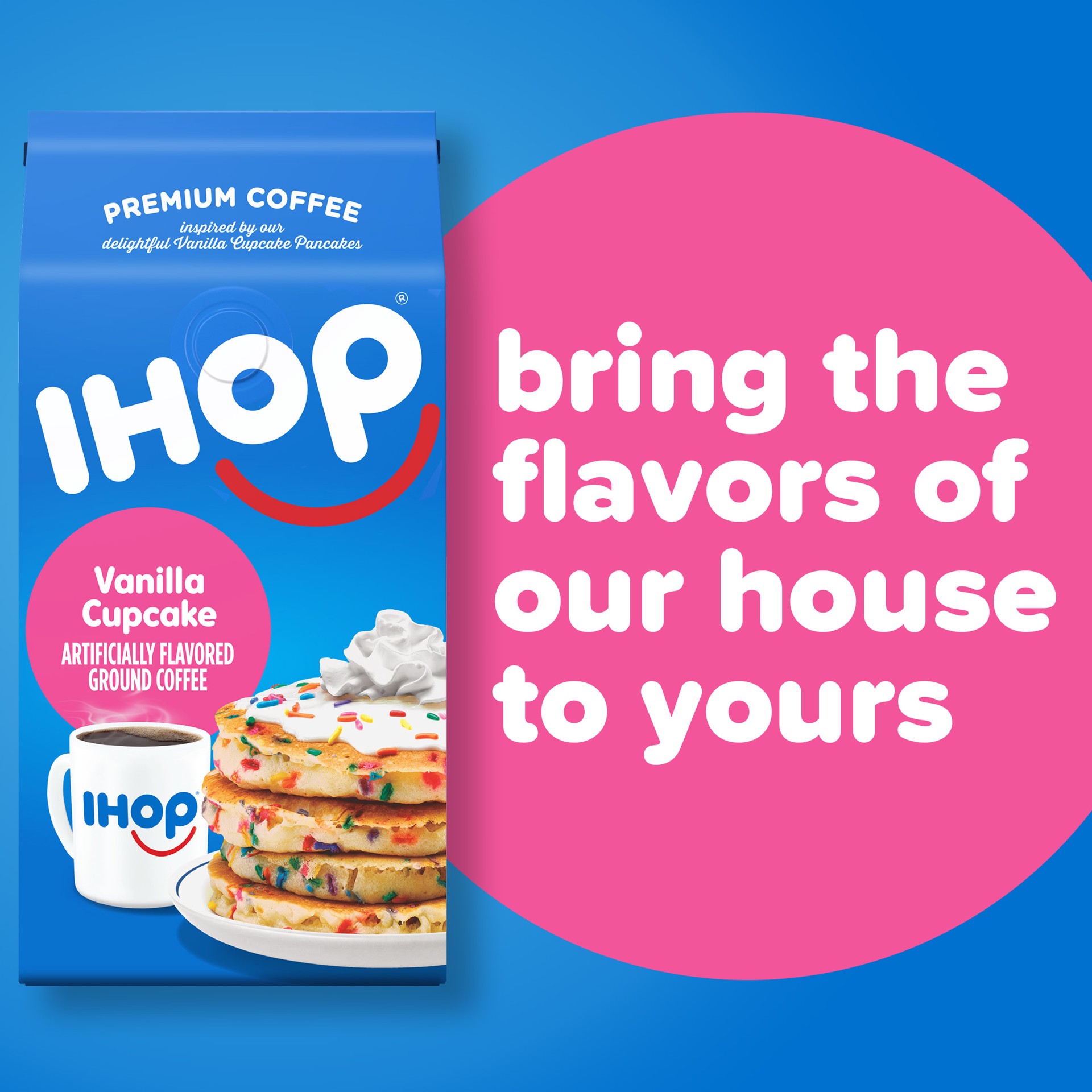 slide 8 of 10, IHOP Vanilla Cupcake Artificially Flavored Ground Coffee- 11 oz, 11 oz