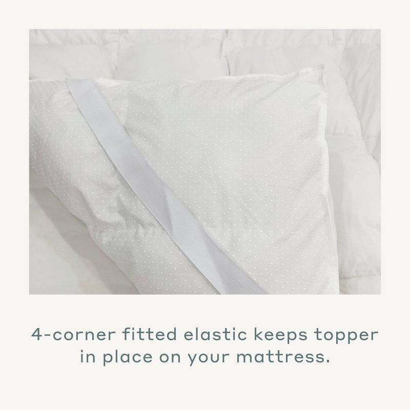 slide 5 of 6, Full Ultra Loft Down Alternative Mattress Topper - Casaluna™: Hypoallergenic Cotton Pad, 233 Thread Count, Fits 18" Depth, 1 ct
