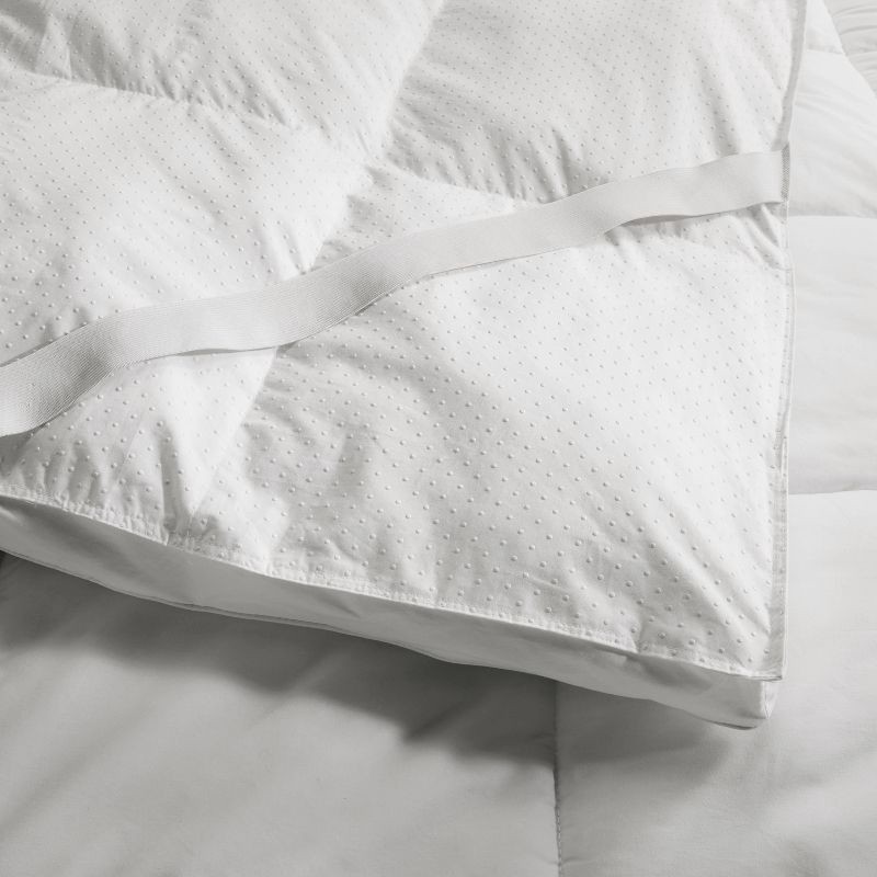 slide 4 of 7, Queen Ultra Loft Down Alternative Mattress Topper - Casaluna™: Hypoallergenic Cotton, 233 Thread Count, Fits 18" Depth, 1 ct