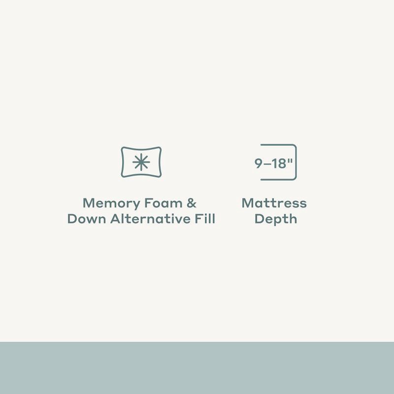 slide 7 of 7, Queen Ultra Loft Down Alternative Mattress Topper - Casaluna™: Hypoallergenic Cotton, 233 Thread Count, Fits 18" Depth, 1 ct