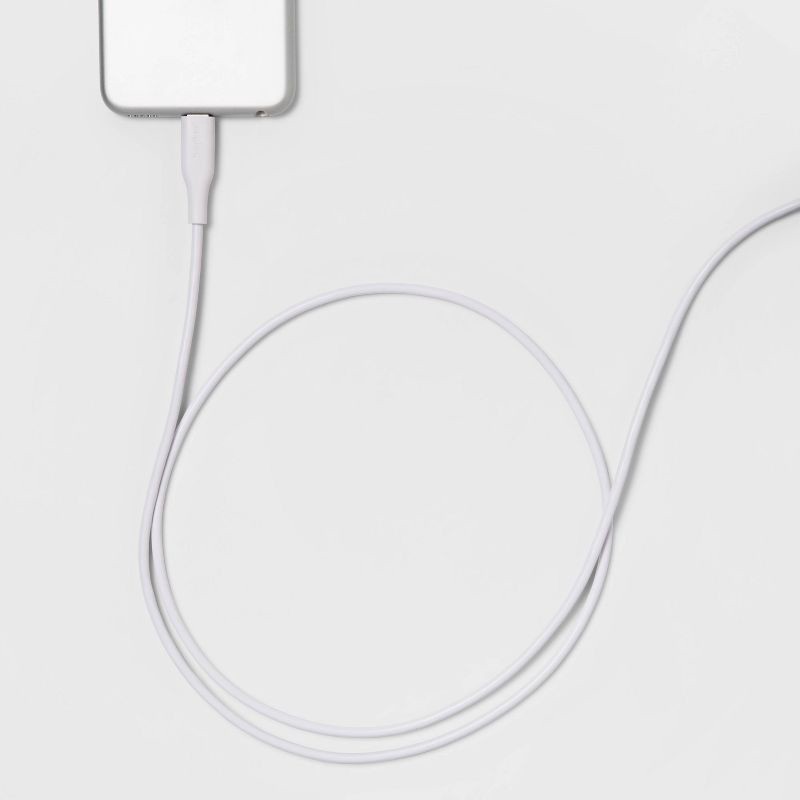 slide 2 of 3, 3' Lightning to USB-A Round Cable - heyday™ White, 1 ct
