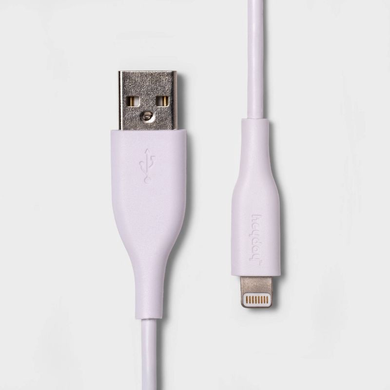 slide 1 of 3, 3' Lightning to USB-A Round Cable - heyday™ White, 1 ct