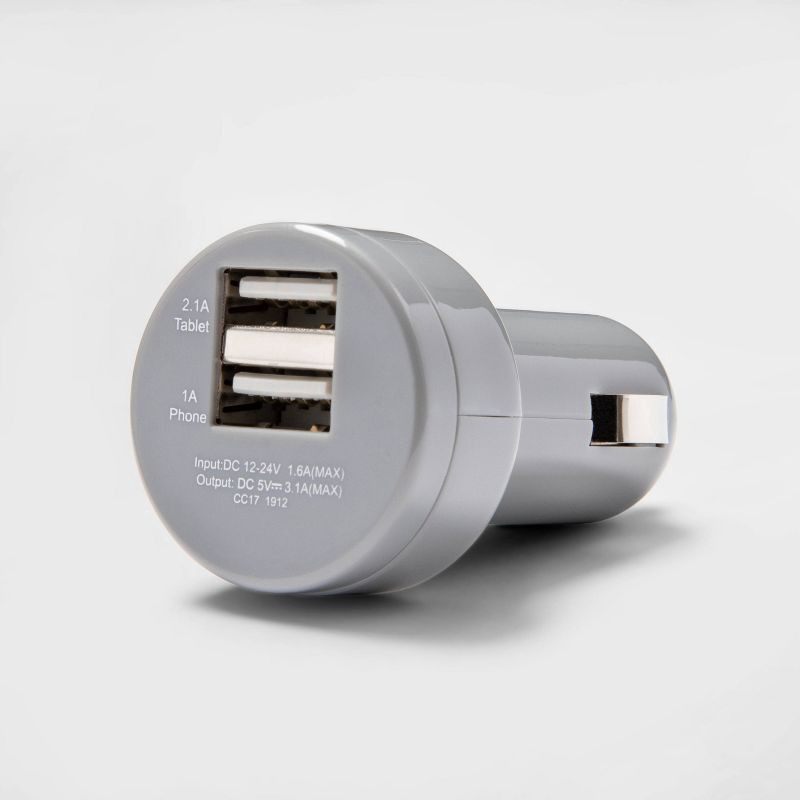 slide 2 of 2, 2-Port USB Car Charger - heyday™ Wild Dove, 1 ct