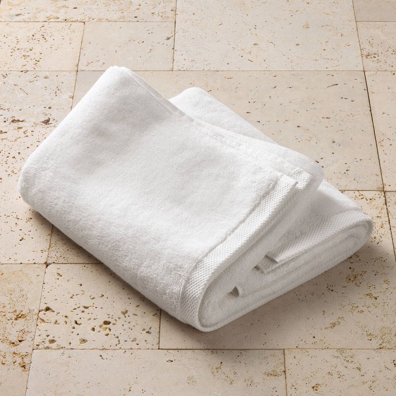 slide 1 of 4, Organic Bath Towel White - Casaluna™: Heavyweight 550-800 GSM, Low Lint, OEKO-TEX Certified, 1 ct