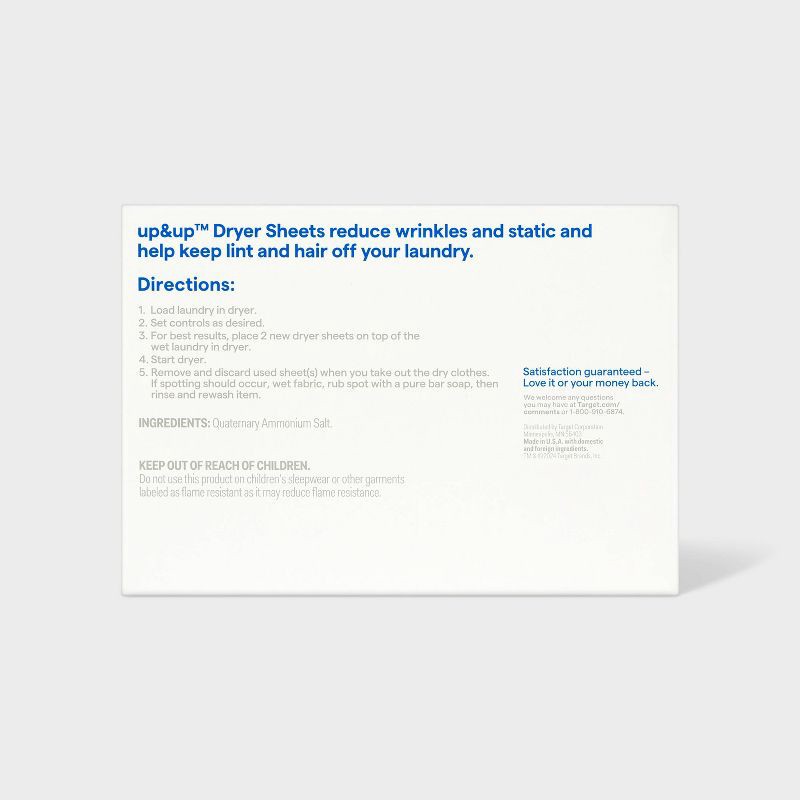 slide 3 of 3, Dryer Sheets Free Clear - 250ct - up&up™, 250 ct