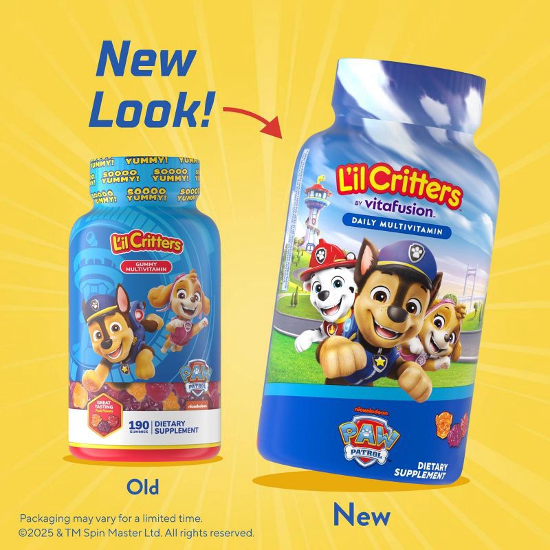 slide 5 of 10, L'il Critters Paw Patrol Multivitamin Gummy Dietary Supplements - 190ct, 190 ct